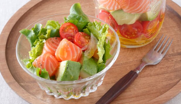 ノルウェーサーモンのジャーサラダ