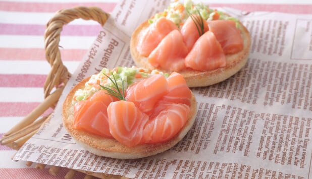 春野菜とサーモンのコールスローマフィン