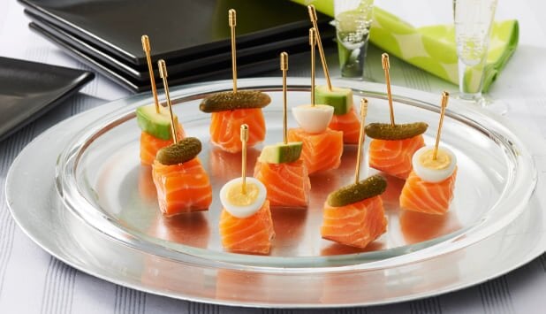 ノルウェーサーモンマリネのピンチョス