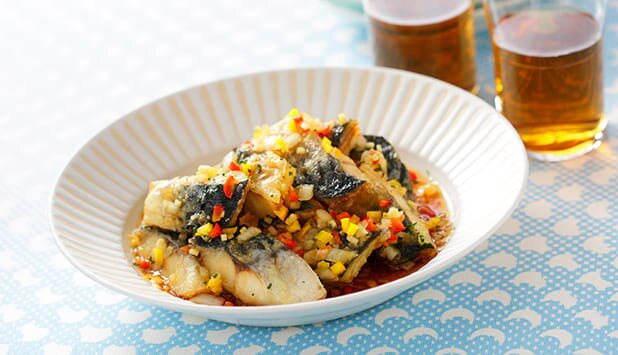 ノルウェー塩さばの油淋鶏風カラフルソース