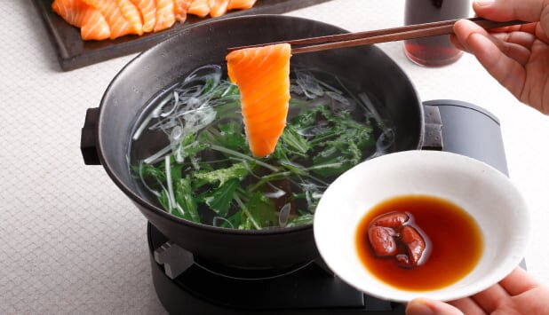 サーモンの梅しゃぶしゃぶ