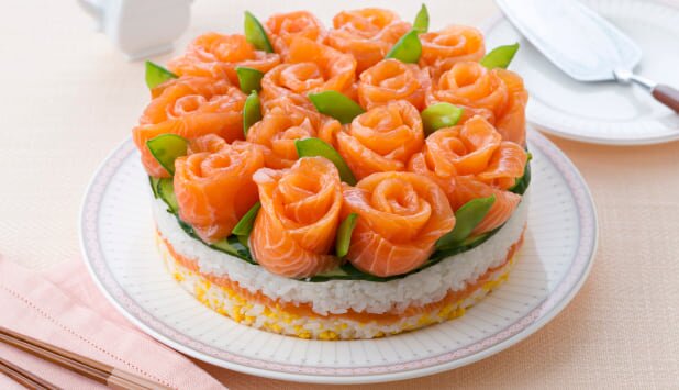 ノルウェーサーモンのブーケずし