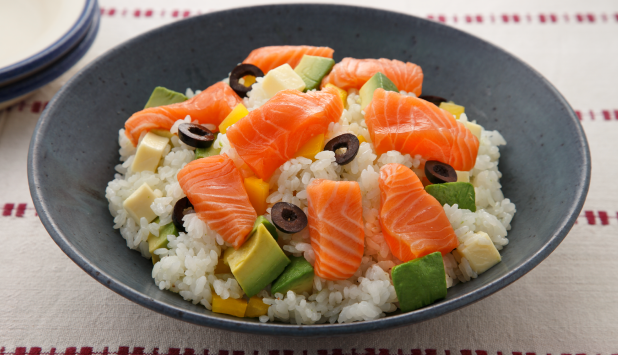ノルウェーサーモンの洋風ちらしずし