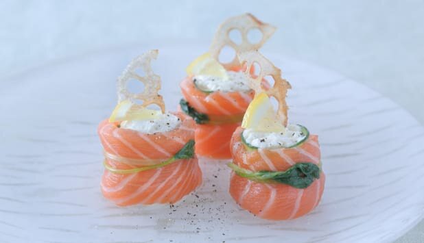 サーモンとクリームチーズの巻き巻きロール