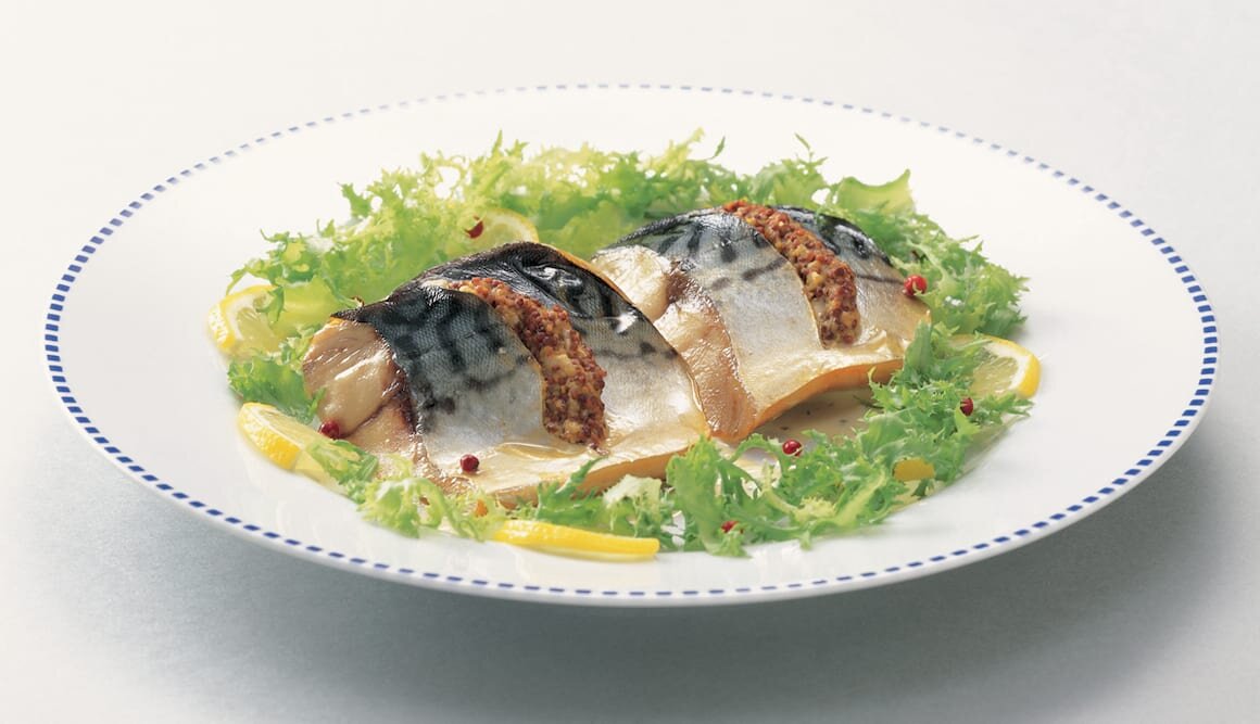 ノルウェー塩さばの粒マスタード焼き