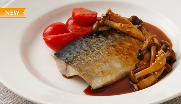 ノルウェー塩さばの照り焼き きのこソース