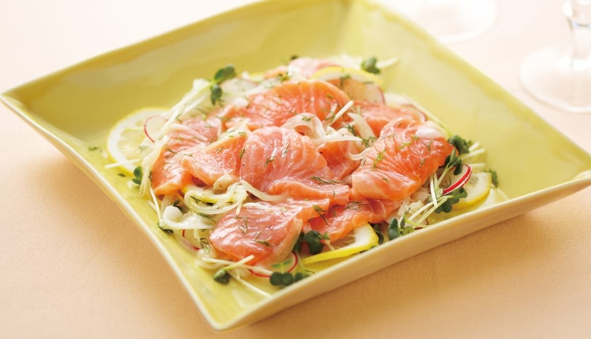 ノルウェーサーモンのマリネ・ディル風味
