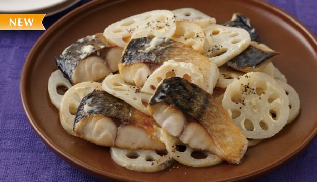 ノルウェー塩さばとれんこんのマヨ炒め