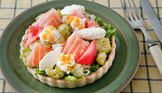 ノルウェーサーモンのセイボリータルト