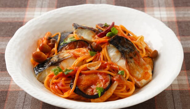 ノルウェー塩さばのトマトスパゲティ