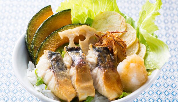 丼もOKな野菜たっぷりノルウェー塩さば
