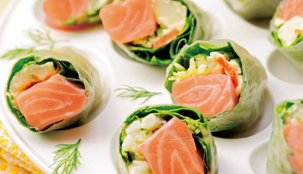 ノルウェーサーモンの生春巻き