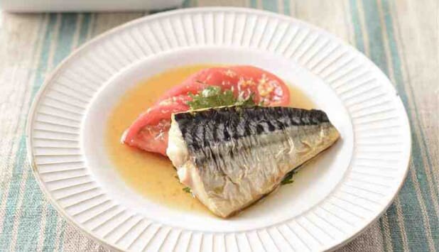塩さばの青じそトマト浸し
