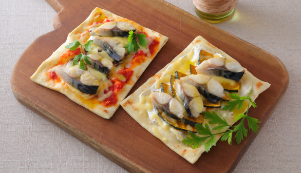 ノルウェー塩さばのタルト・フランベ