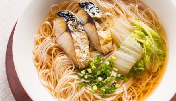 ノルウェー塩さばの温麺