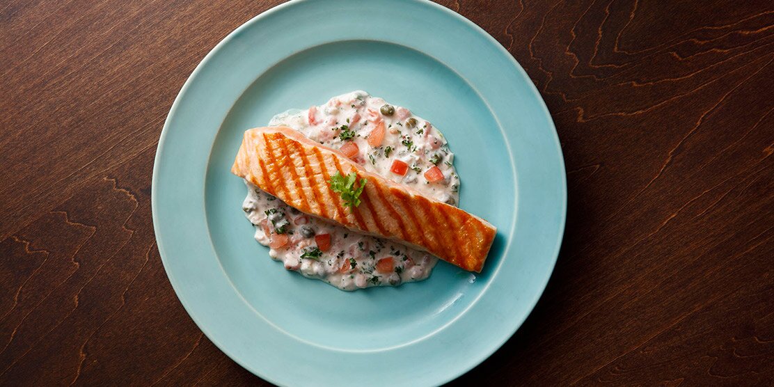 ケイパーとトマトのクリームソース