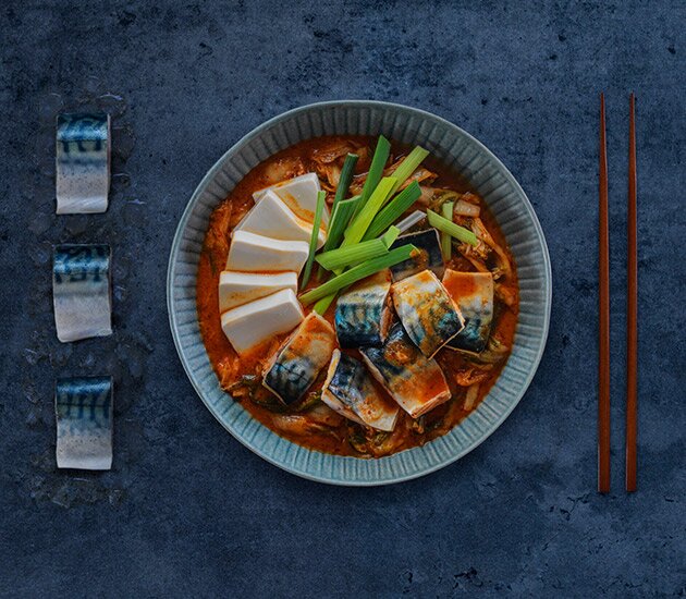 ノルウェーサバのキムチ鍋風